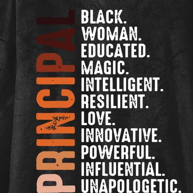 Black Educated Principal History Month Melanin Proud African Hooded Wearable Blanket