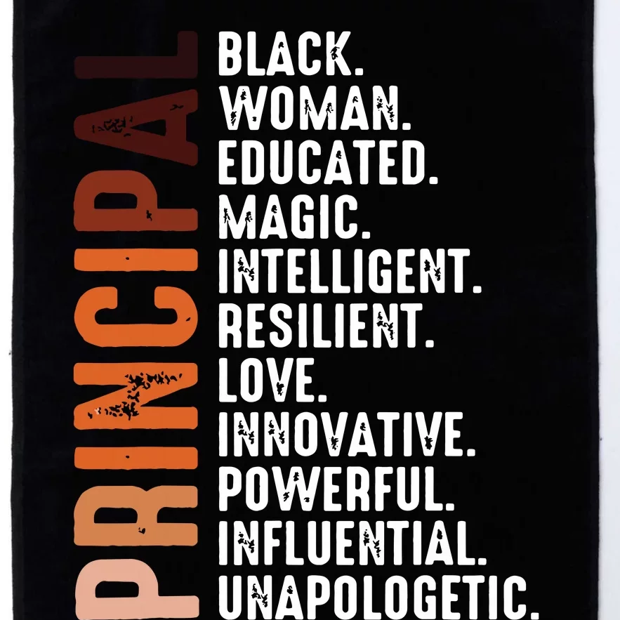 Black Educated Principal History Month Melanin Proud African Platinum Collection Golf Towel