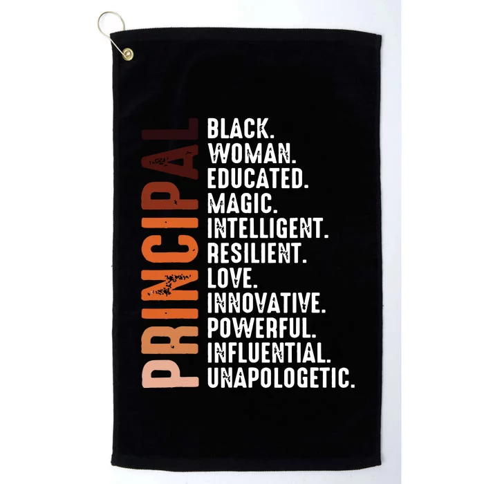 Black Educated Principal History Month Melanin Proud African Platinum Collection Golf Towel