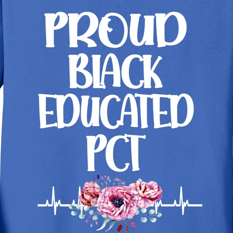 Black Educated Pct Patient Care Technician Gift Kids Long Sleeve Shirt