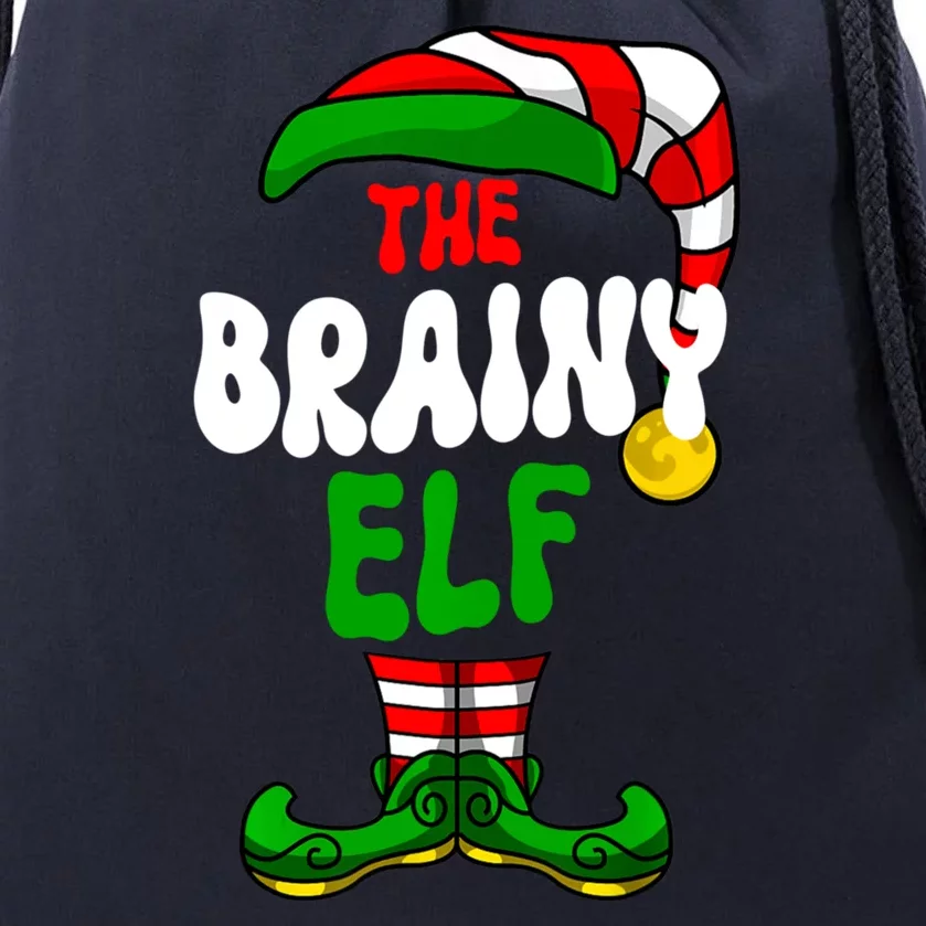 Brainy Elf Pajama Matching Group Christmas Holiday Drawstring Bag