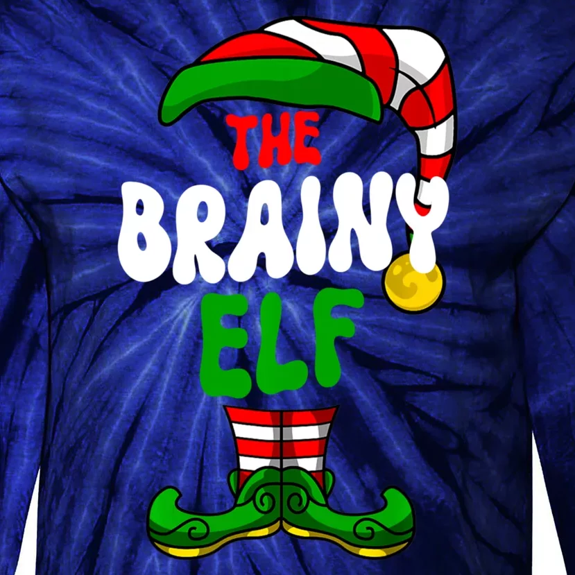 Brainy Elf Pajama Matching Group Christmas Holiday Tie-Dye Long Sleeve Shirt