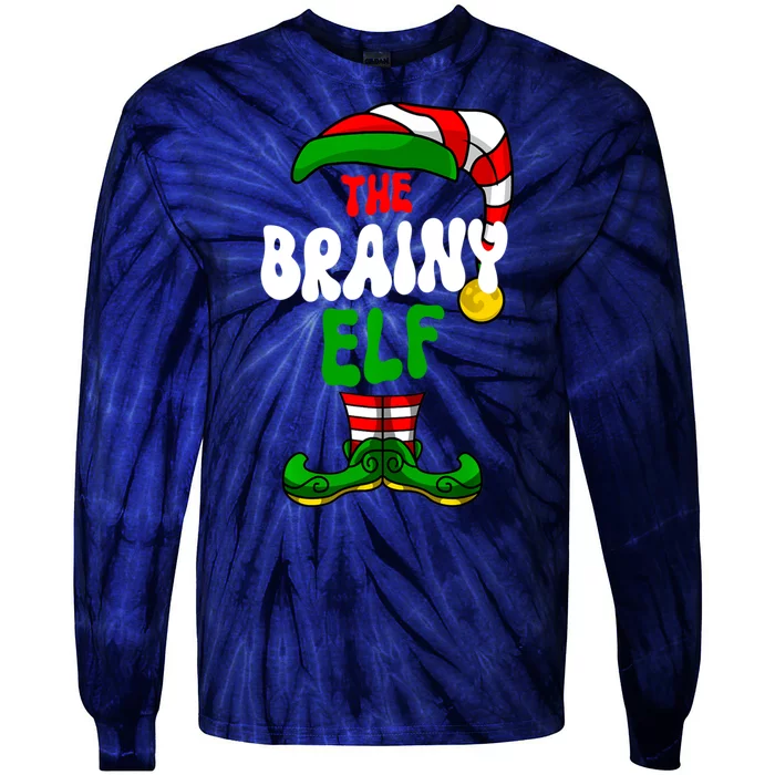 Brainy Elf Pajama Matching Group Christmas Holiday Tie-Dye Long Sleeve Shirt