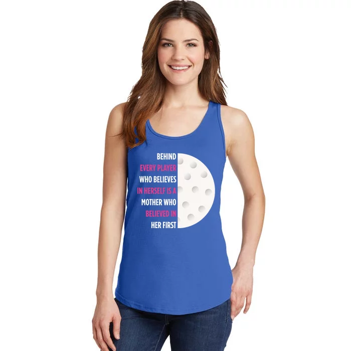 Behind Every Player Is A Mother Golf Gift Mom Golf Gift Ladies Essential Tank