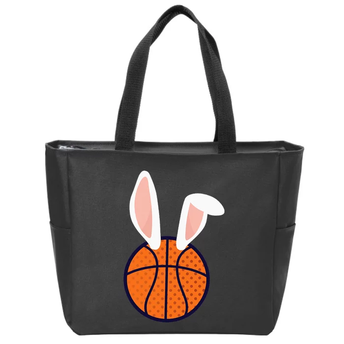 Basketball Easter Rabbit Bunny funny easter day Zip Tote Bag