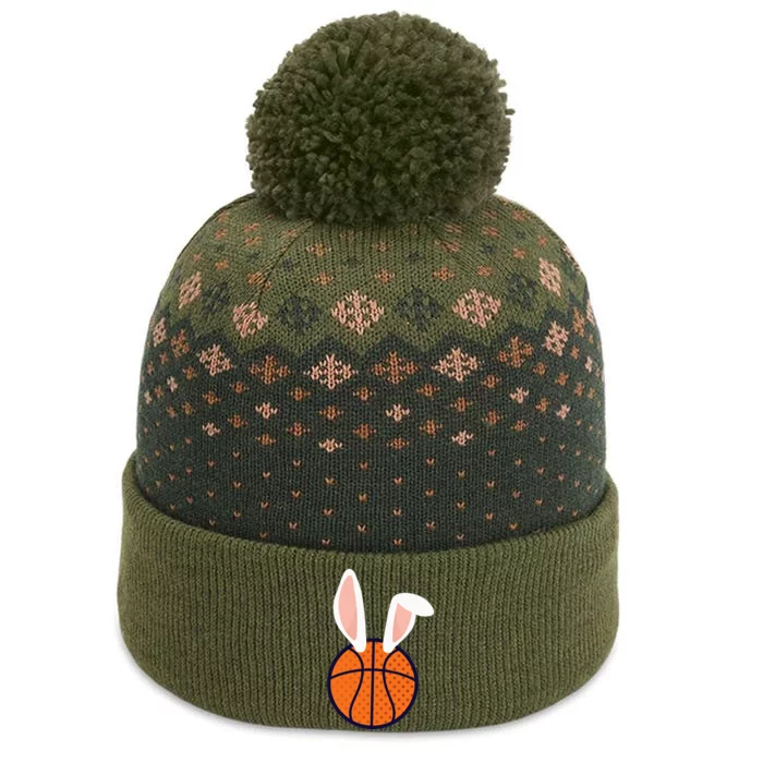 Basketball Easter Rabbit Bunny funny easter day The Baniff Cuffed Pom Beanie