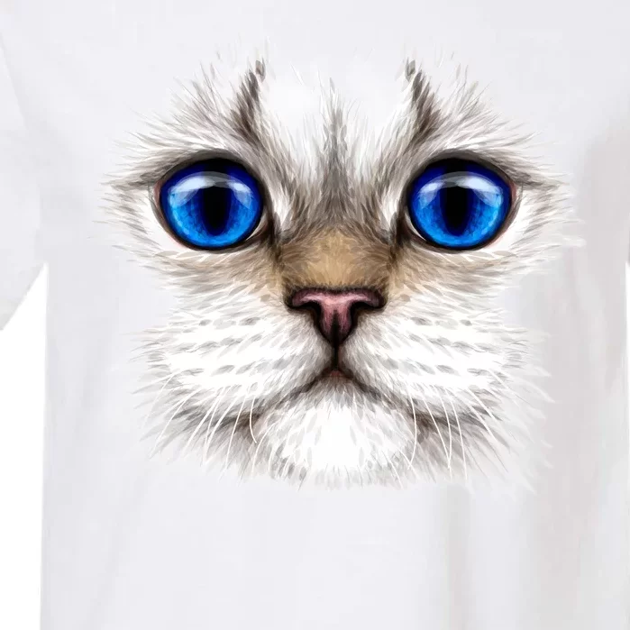 Blue Eyed Realistic Cat Face Garment-Dyed Heavyweight T-Shirt