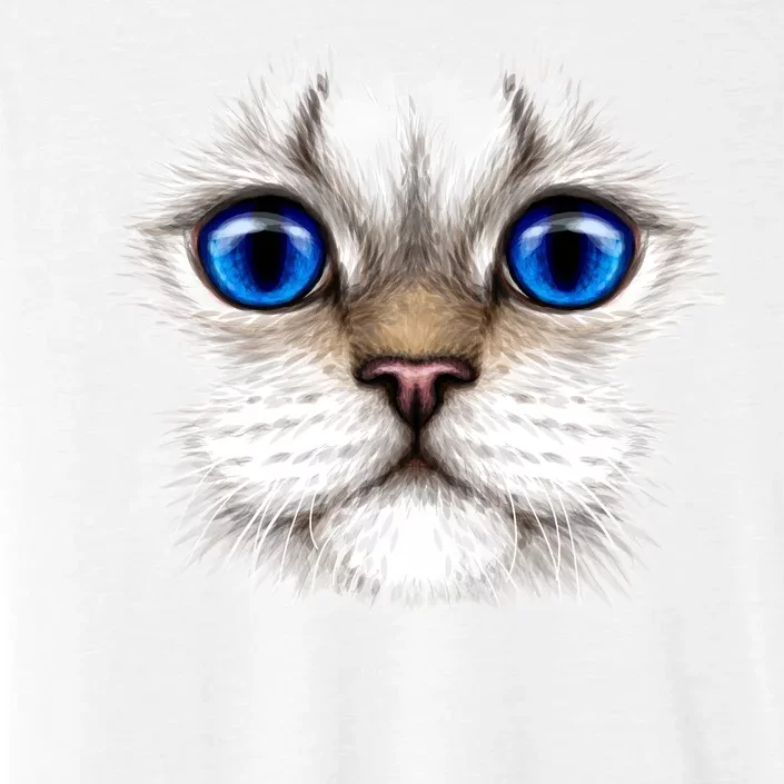 Blue Eyed Realistic Cat Face ChromaSoft Performance T-Shirt