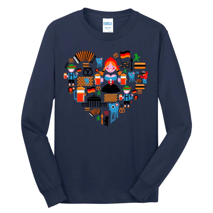 Berlin Oktoberfest Heart Tall Long Sleeve T-Shirt