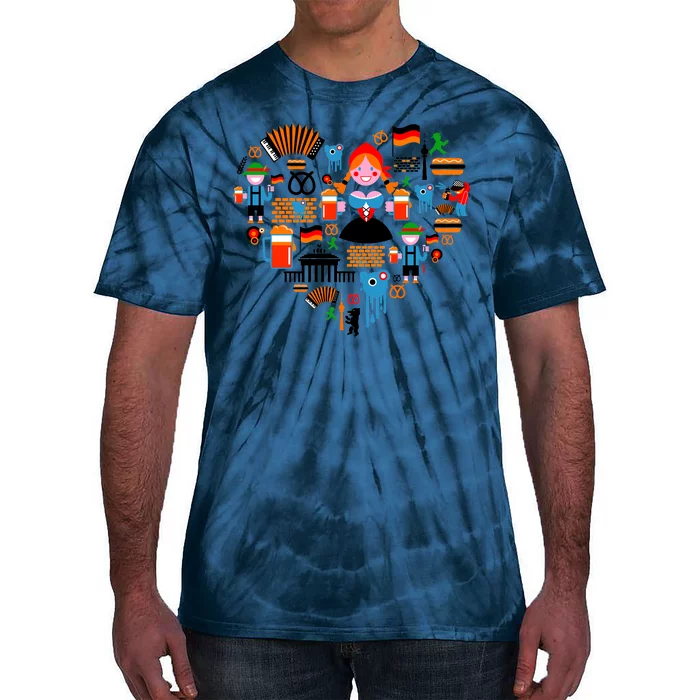 Berlin Oktoberfest Heart Tie-Dye T-Shirt