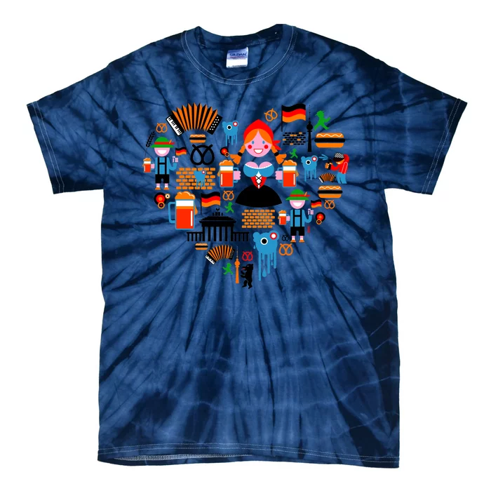 Berlin Oktoberfest Heart Tie-Dye T-Shirt