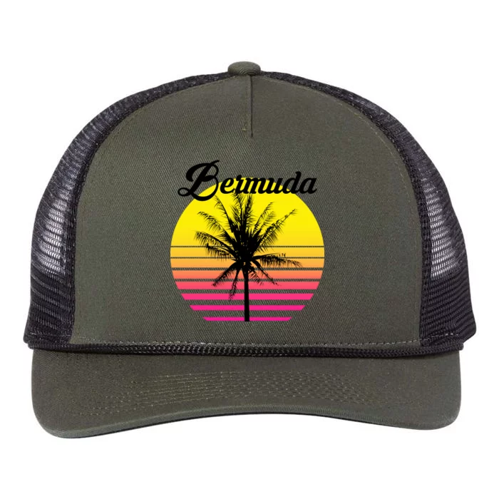 Bermuda Sunset Retro Rope Trucker Hat Cap