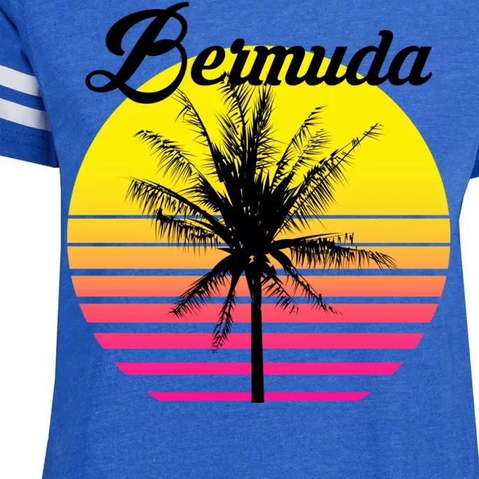 Bermuda Sunset Enza Ladies Jersey Football T-Shirt