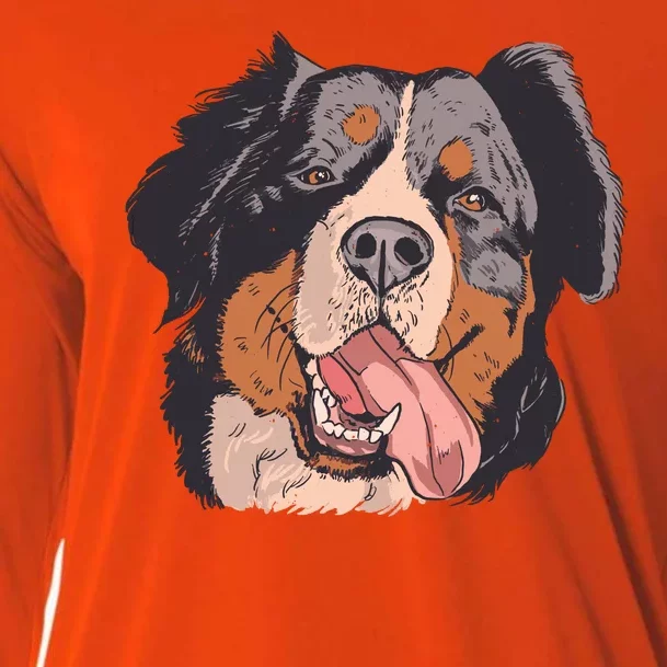 Bernese Mountain Dog Cooling Performance Long Sleeve Crew