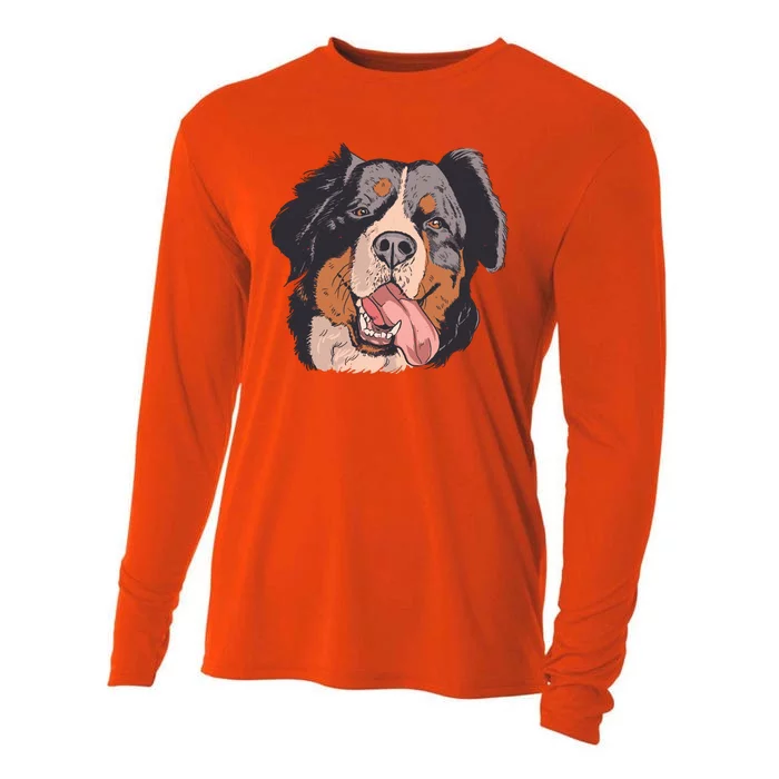 Bernese Mountain Dog Cooling Performance Long Sleeve Crew