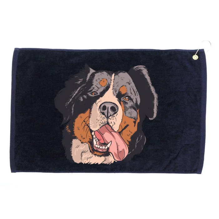 Bernese Mountain Dog Grommeted Golf Towel