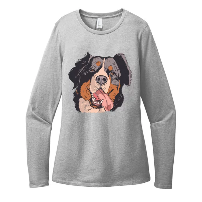 Bernese Mountain Dog Womens CVC Long Sleeve Shirt