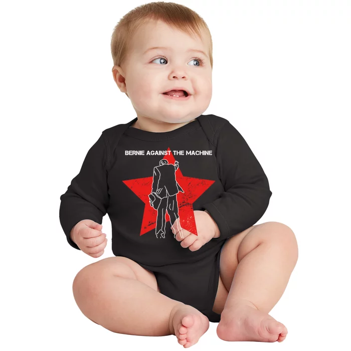 Bernie Against The Machine Baby Long Sleeve Bodysuit