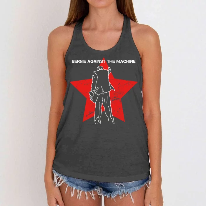 Bernie Against The Machine Women's Knotted Racerback Tank