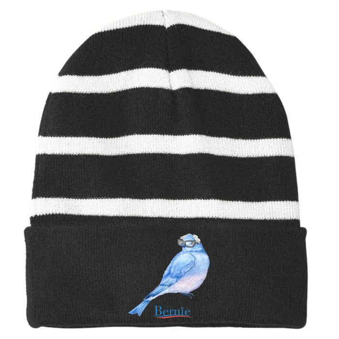 Bernie Bird Striped Beanie with Solid Band