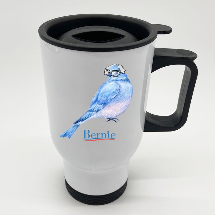 Bernie Bird Front & Back Stainless Steel Travel Mug