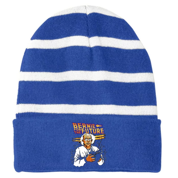 Bernie For The Future Striped Beanie with Solid Band