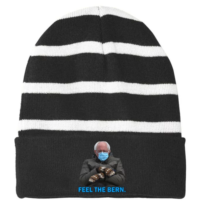 Bernie Mittens Bernie Sanders Feel The Bern Inauguration Day Striped Beanie with Solid Band