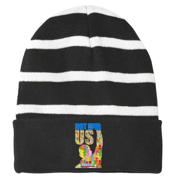 Bernie Sanders 2020 Not Me Us Striped Beanie with Solid Band