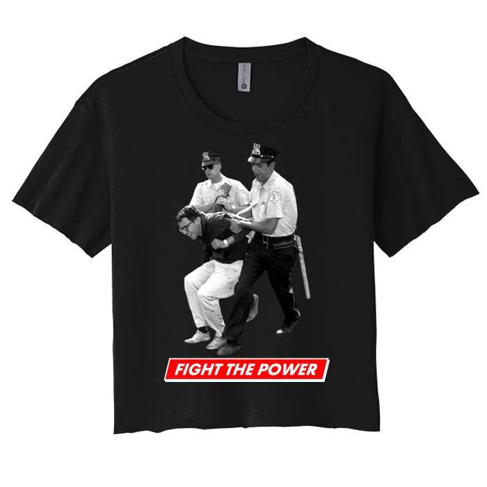 Bernie Sanders Fight The Power Women's Crop Top Tee