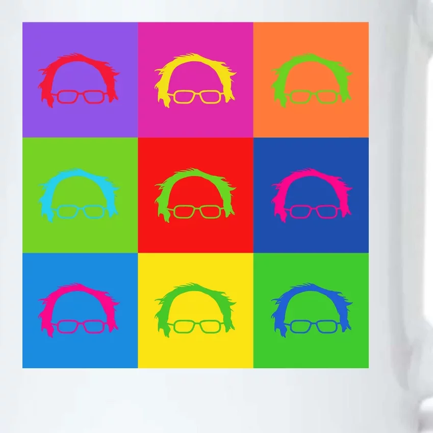 Bernie Sanders Hair Minimalist Pop Art Black Color Changing Mug