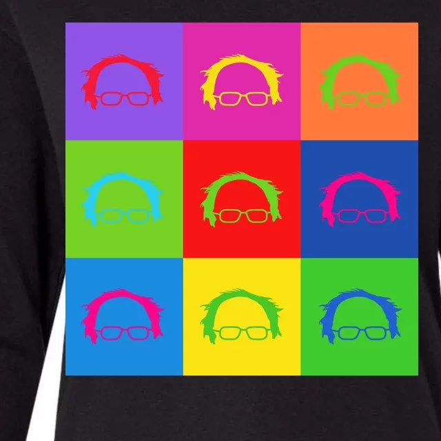 Bernie Sanders Hair Minimalist Pop Art Womens Cotton Relaxed Long Sleeve T-Shirt