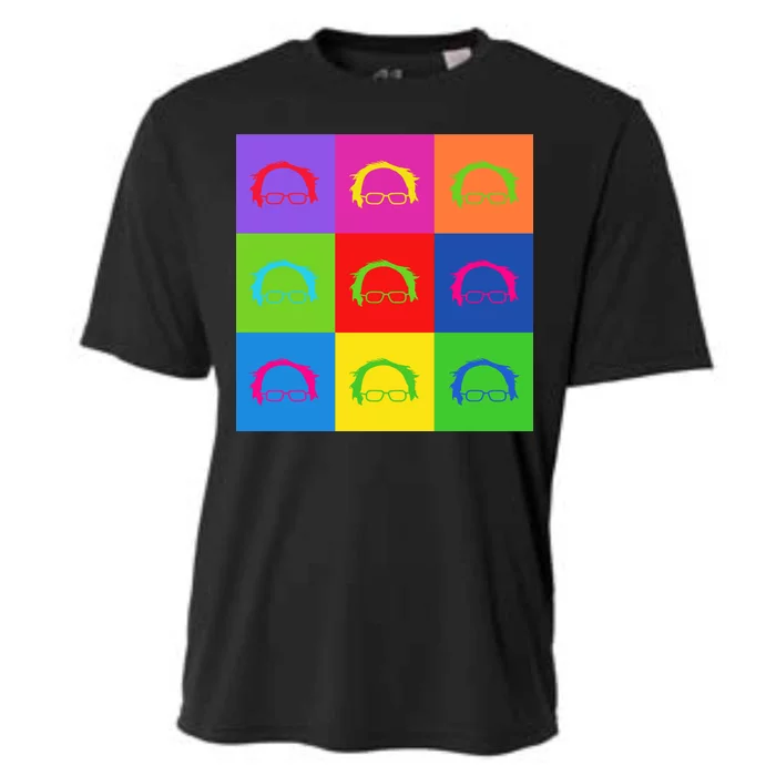 Bernie Sanders Hair Minimalist Pop Art Cooling Performance Crew T-Shirt