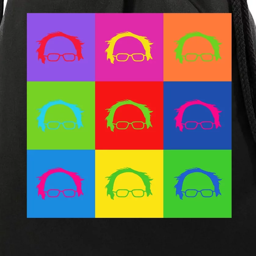 Bernie Sanders Hair Minimalist Pop Art Drawstring Bag