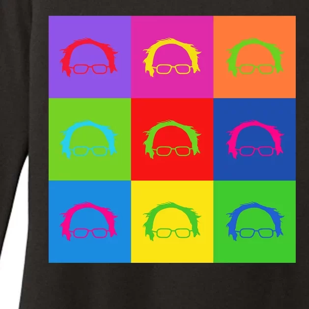 Bernie Sanders Hair Minimalist Pop Art Womens CVC Long Sleeve Shirt