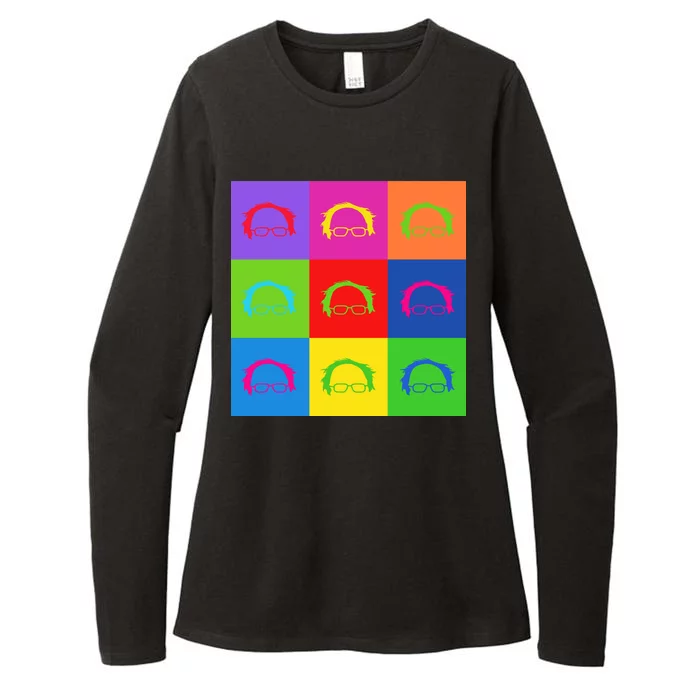 Bernie Sanders Hair Minimalist Pop Art Womens CVC Long Sleeve Shirt