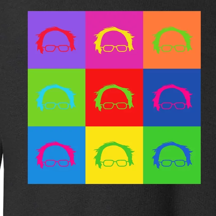 Bernie Sanders Hair Minimalist Pop Art Toddler Sweatshirt