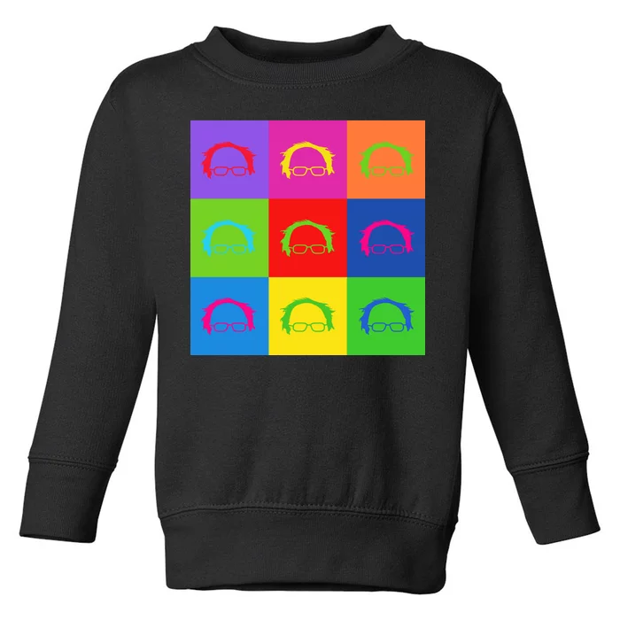 Bernie Sanders Hair Minimalist Pop Art Toddler Sweatshirt