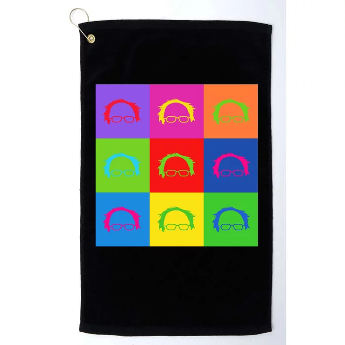 Bernie Sanders Hair Minimalist Pop Art Platinum Collection Golf Towel