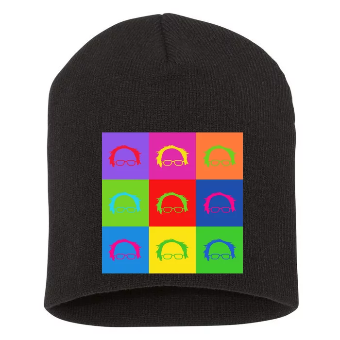 Bernie Sanders Hair Minimalist Pop Art Short Acrylic Beanie