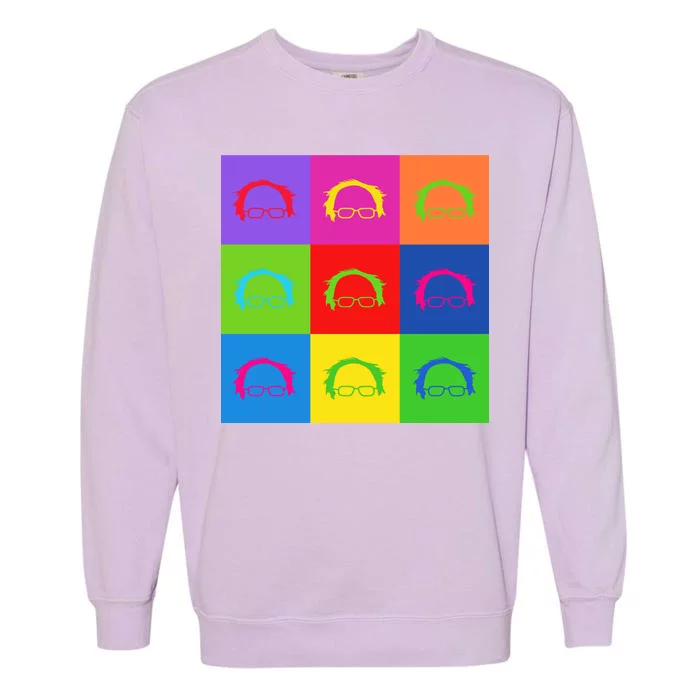 Bernie Sanders Hair Minimalist Pop Art Garment-Dyed Sweatshirt