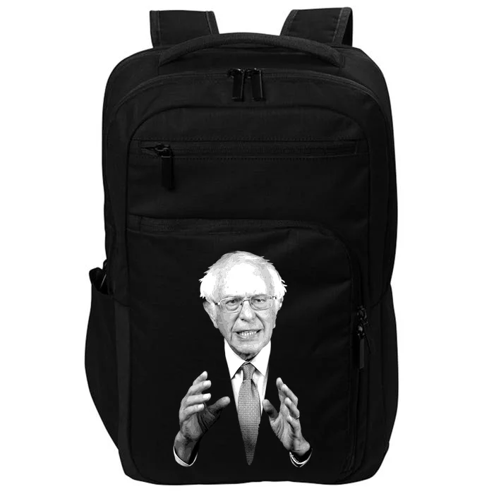 Bernie Sanders Hands Black and White Portrait Impact Tech Backpack