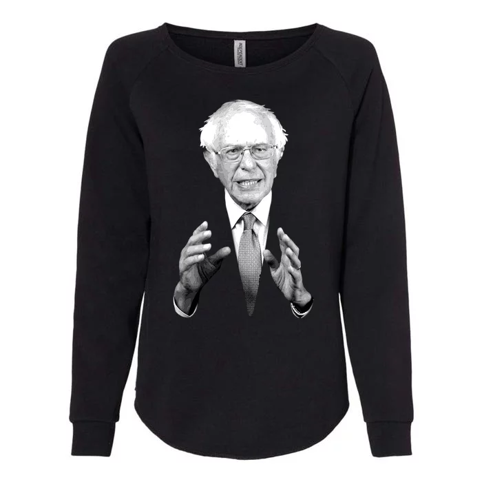 Bernie Sanders Hands Black and White Portrait Womens California Wash Sweatshirt