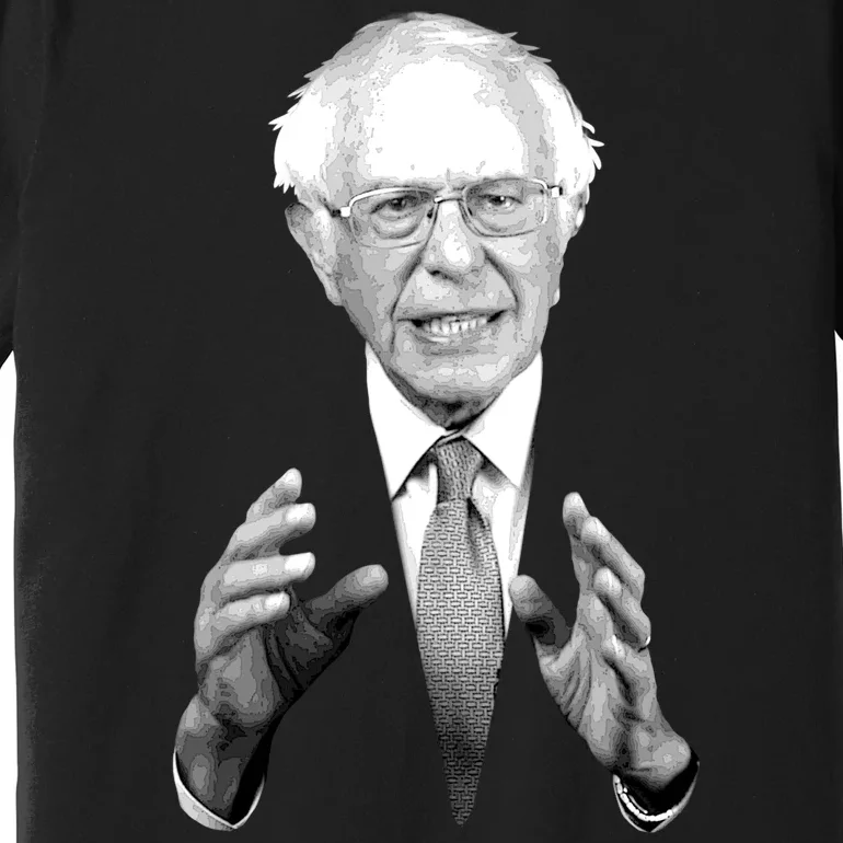 Bernie Sanders Hands Black and White Portrait Premium T-Shirt