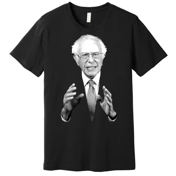 Bernie Sanders Hands Black and White Portrait Premium T-Shirt