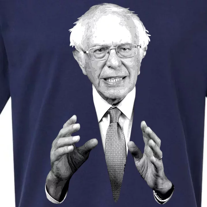 Bernie Sanders Hands Black and White Portrait Sueded Cloud Jersey T-Shirt