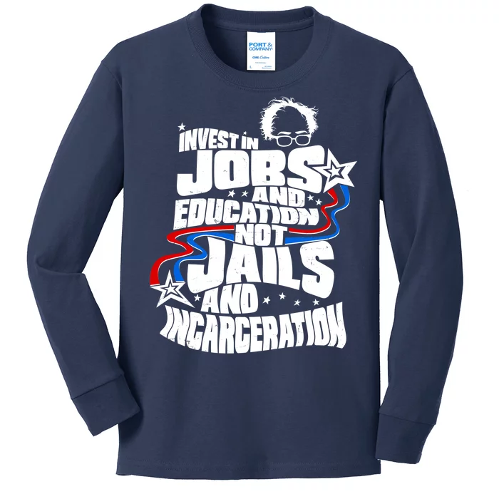 Bernie Sanders Invest In Jobs Kids Long Sleeve Shirt