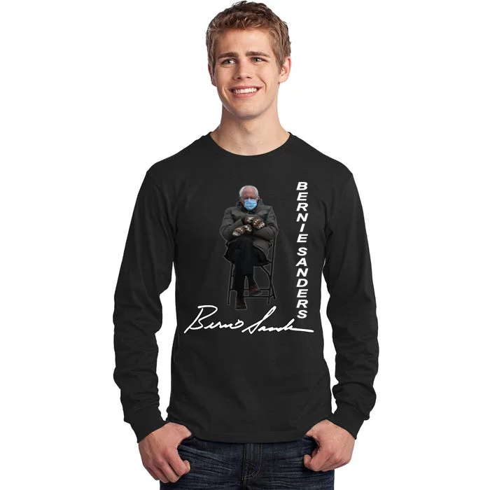 Bernie Sanders Mitten Meme Signature Tall Long Sleeve T-Shirt