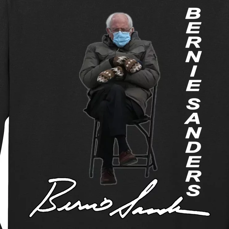 Bernie Sanders Mitten Meme Signature Tall Long Sleeve T-Shirt