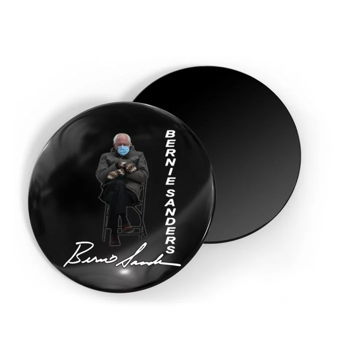 Bernie Sanders Mitten Meme Signature Magnet