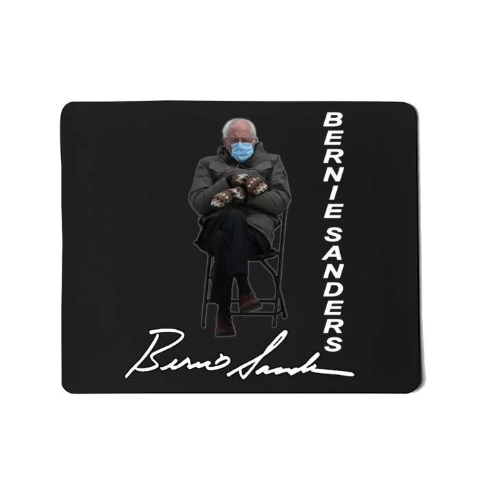 Bernie Sanders Mitten Meme Signature Mousepad